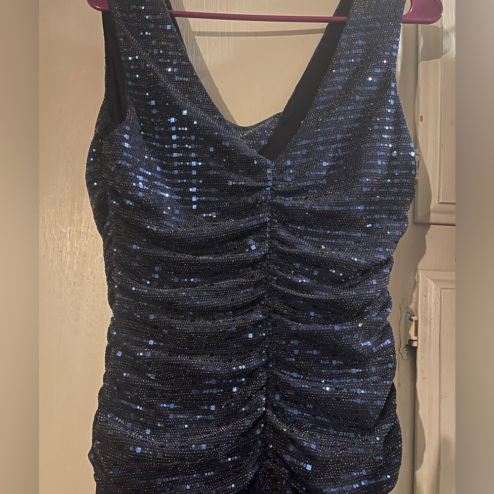 R & M Richards size 12 Blue Dress Mother Of The Bride